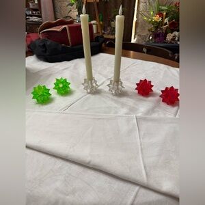 Six 1950 Acrylic Lucite Starburst Candlesticks From Woodbury Store